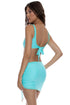 Luli Fama Forever Luli Wavy Luxe Stitch Scrunched Up Mini Skirt